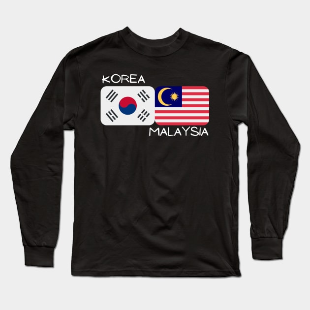 Korean Malaysian - Korea, Malaysia Long Sleeve T-Shirt by The Korean Rage